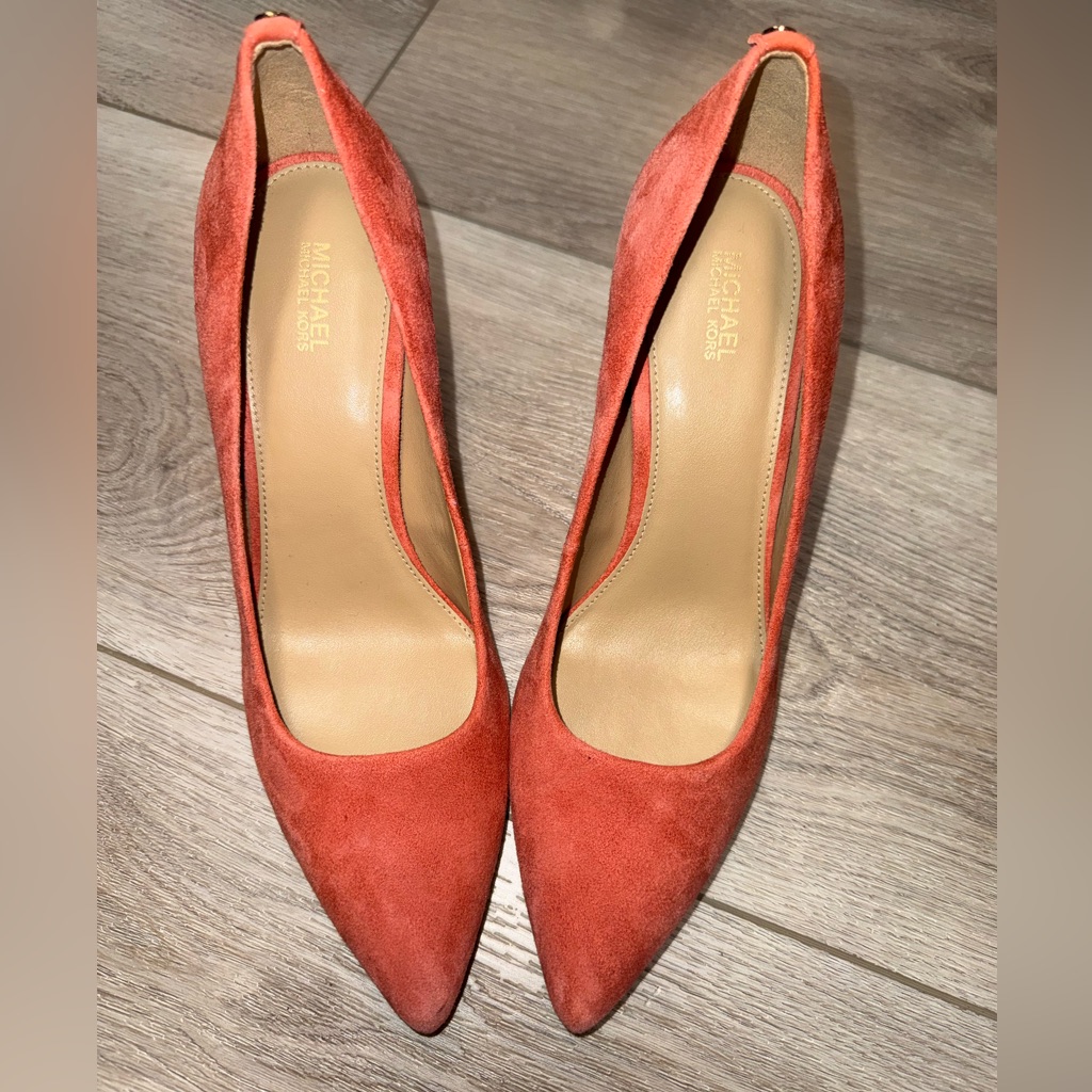 Michael Kors Women's Coral Suede Heels